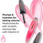 Before and after image showing visibly plumper, smoother, and more hydrated lips after using Hot Kiss Lip Plumper. image number null
